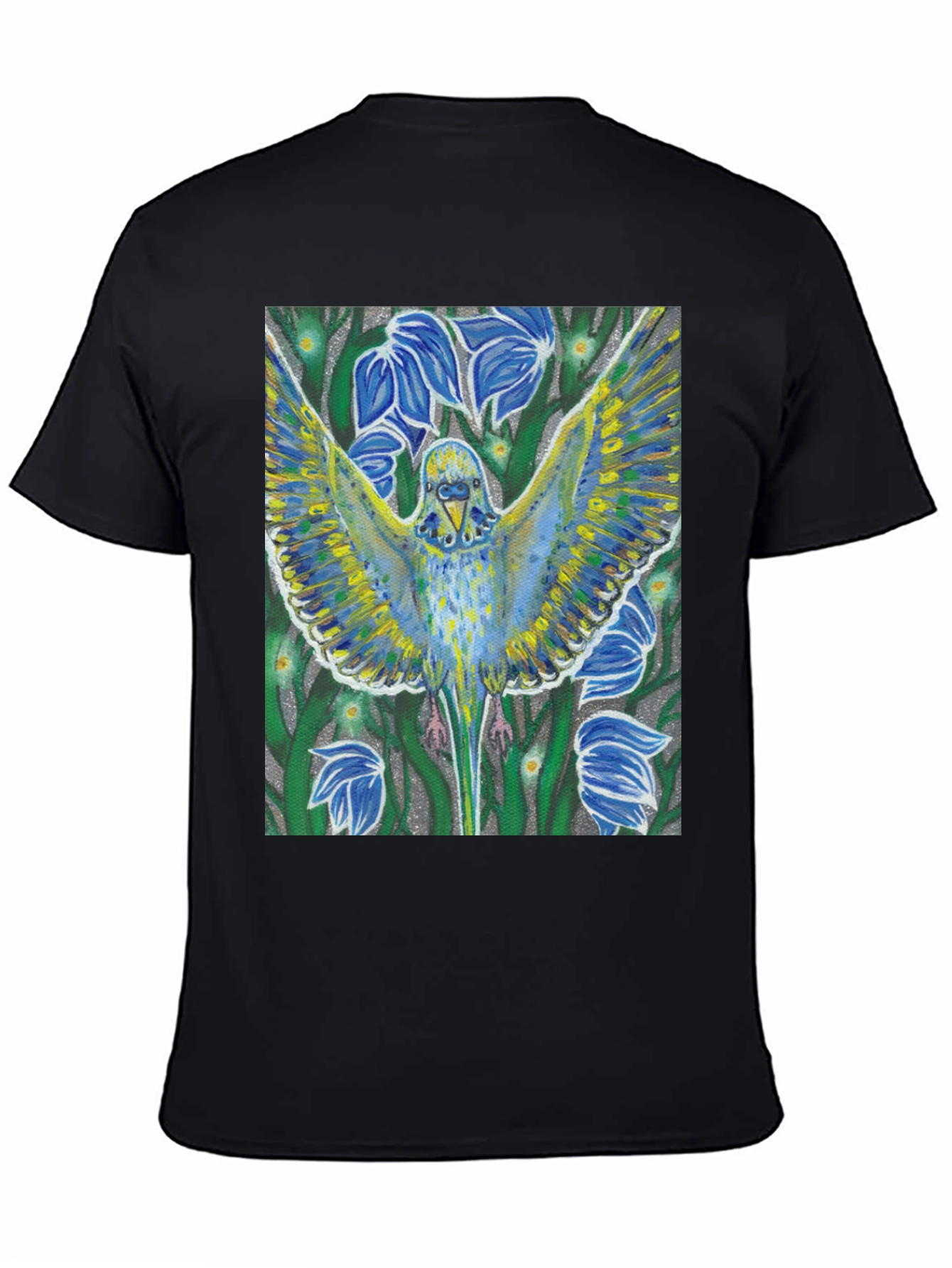 Parrot Print Tee - Unique Artistic Design