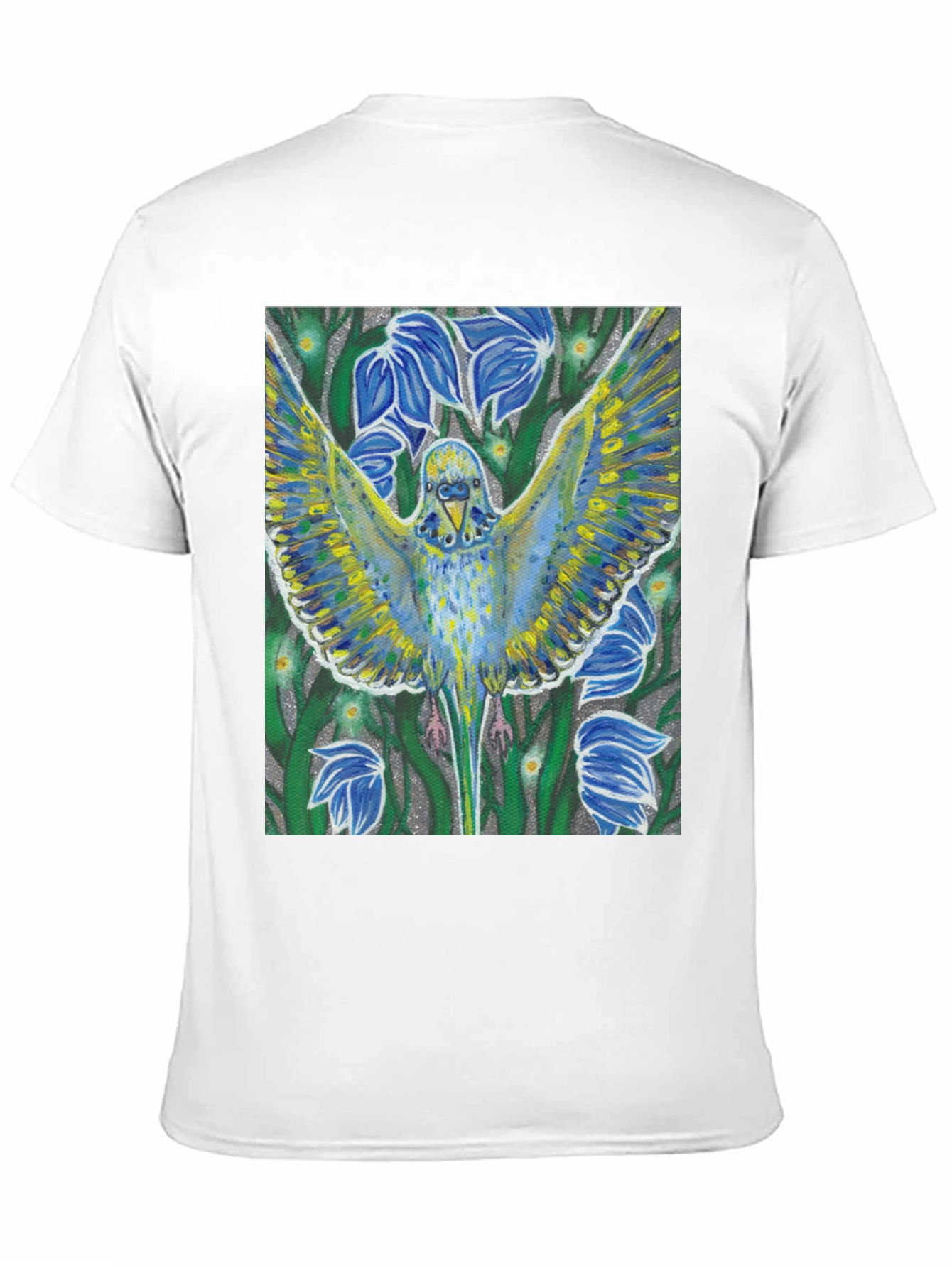 Parrot Print Tee - Unique Artistic Design