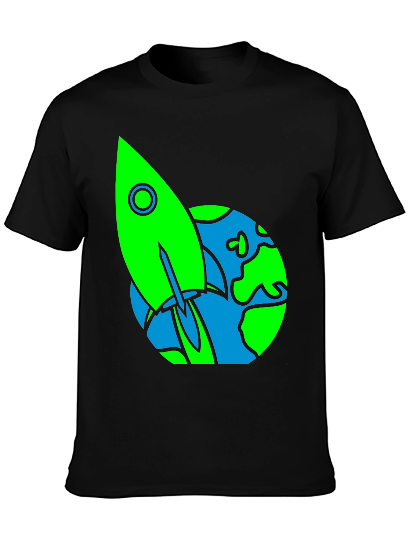 Rocket Earth Graphic Tee - Space Lovers Shirt