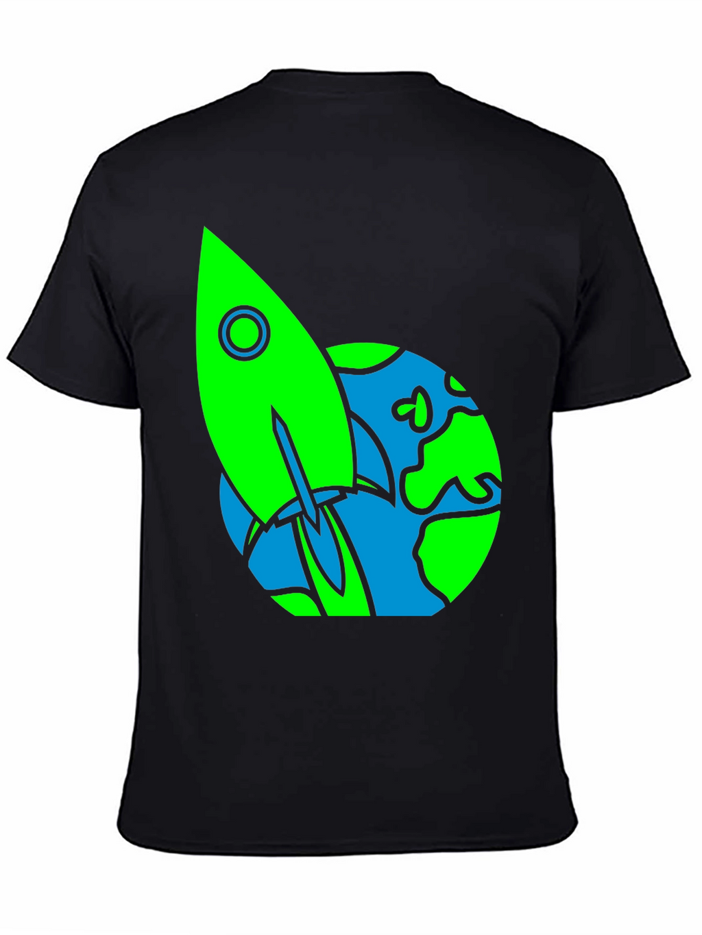 Rocket Earth Graphic Tee - Space Lovers Shirt