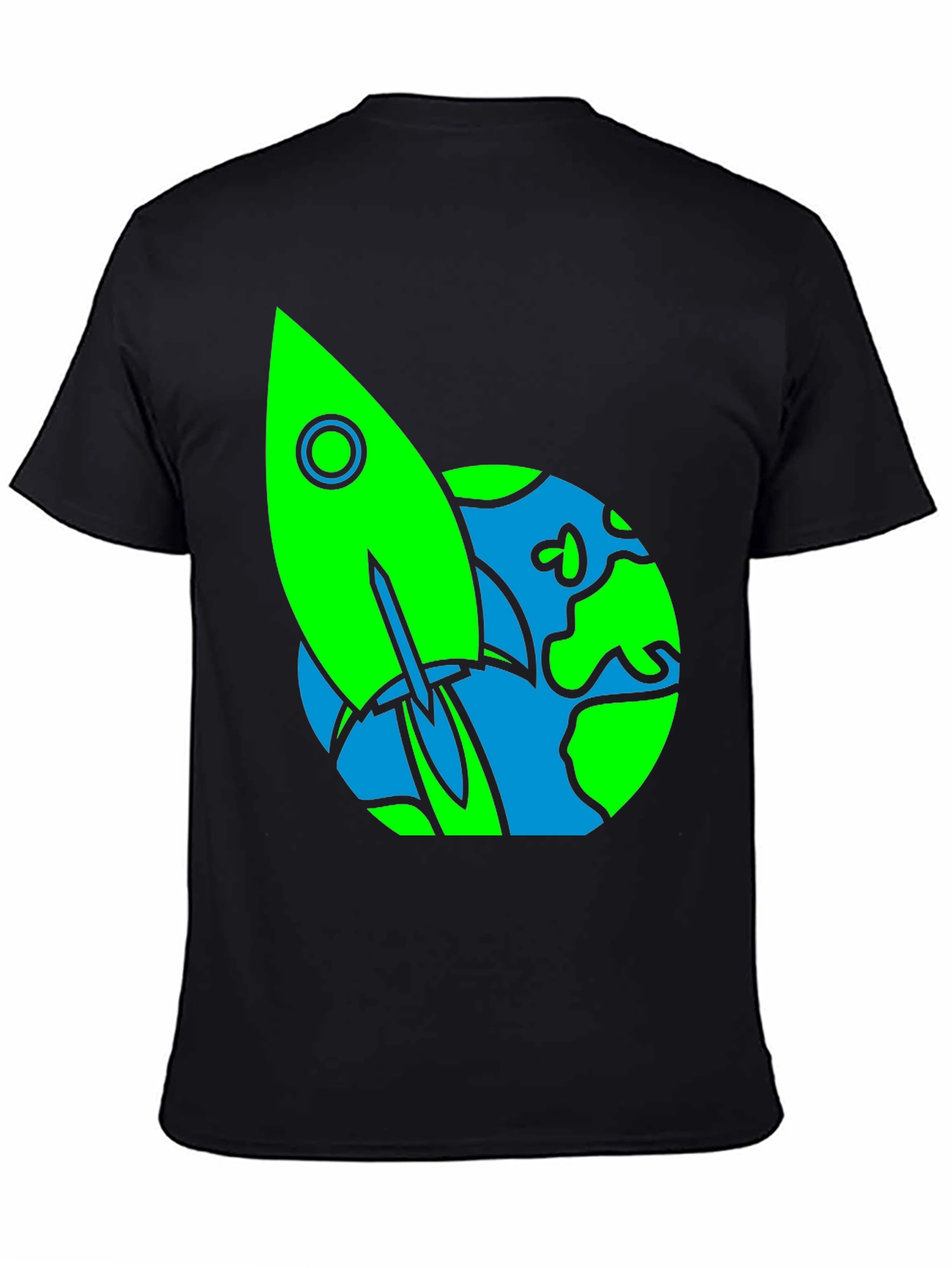 Rocket Earth Graphic Tee - Space Lovers Shirt
