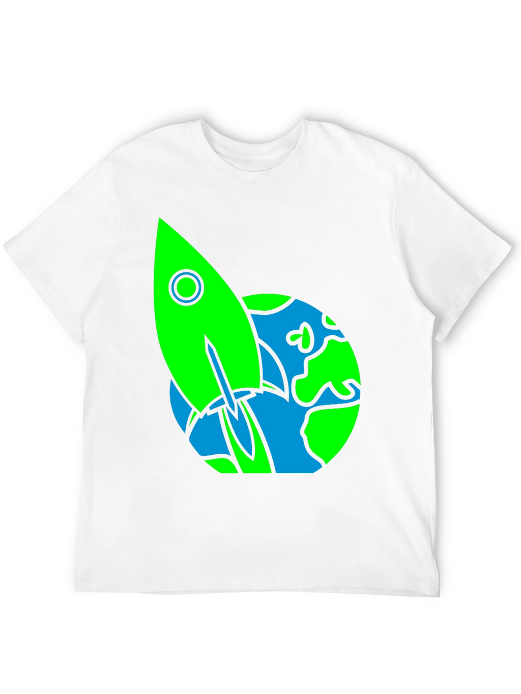 Rocket Earth Graphic Tee - Space Lovers Shirt