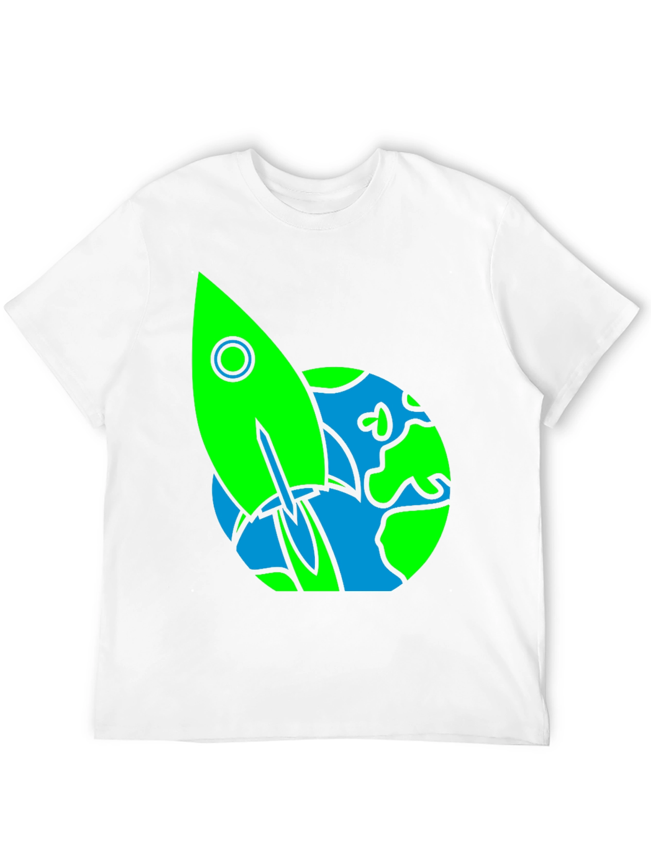 Rocket Earth Graphic Tee - Space Lovers Shirt