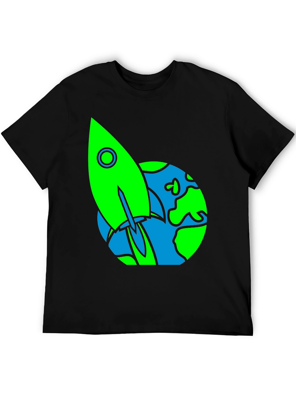 Rocket Earth Graphic Tee - Space Lovers Shirt