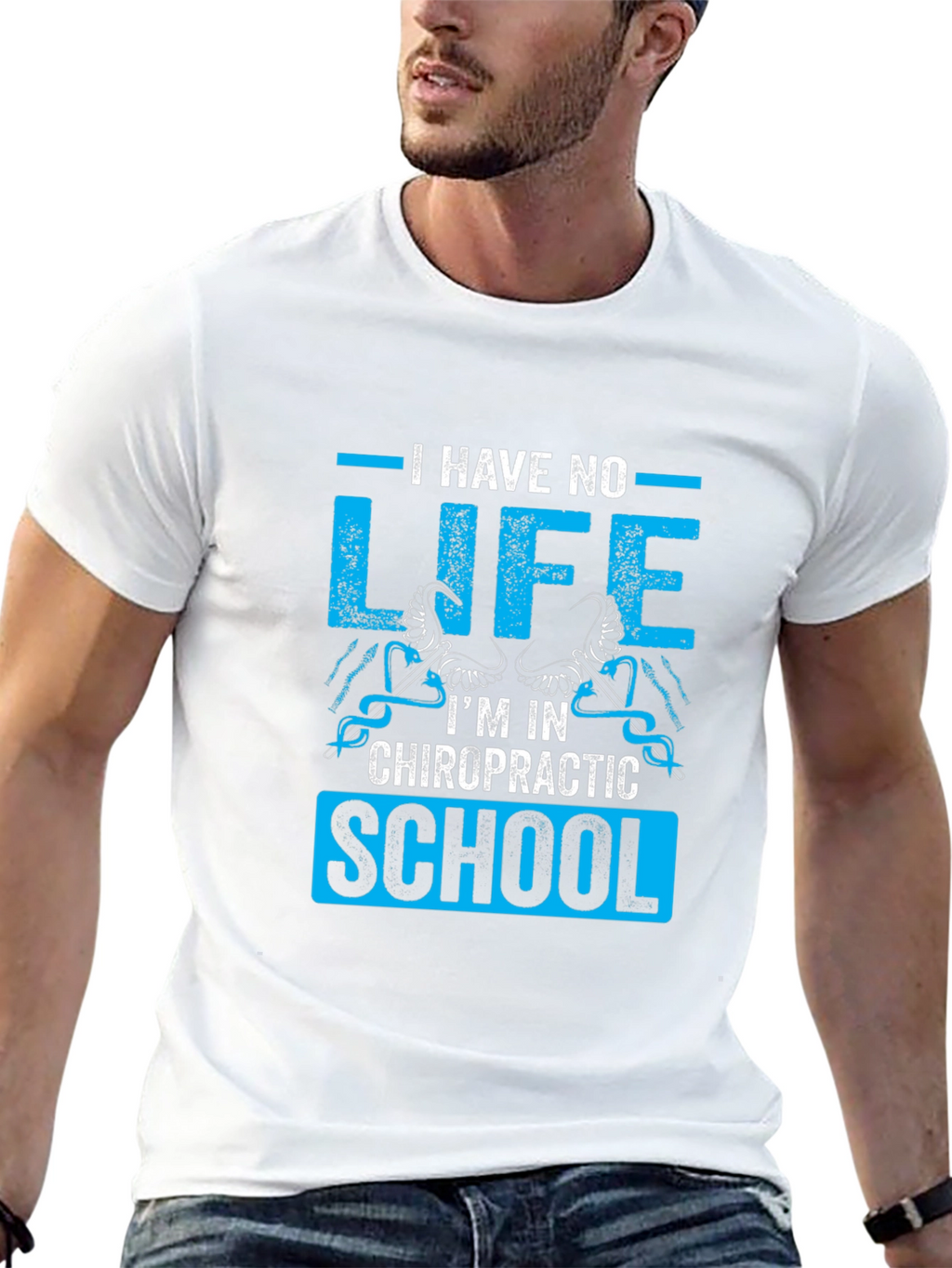 Chiropractic School T-Shirt - No Life Design