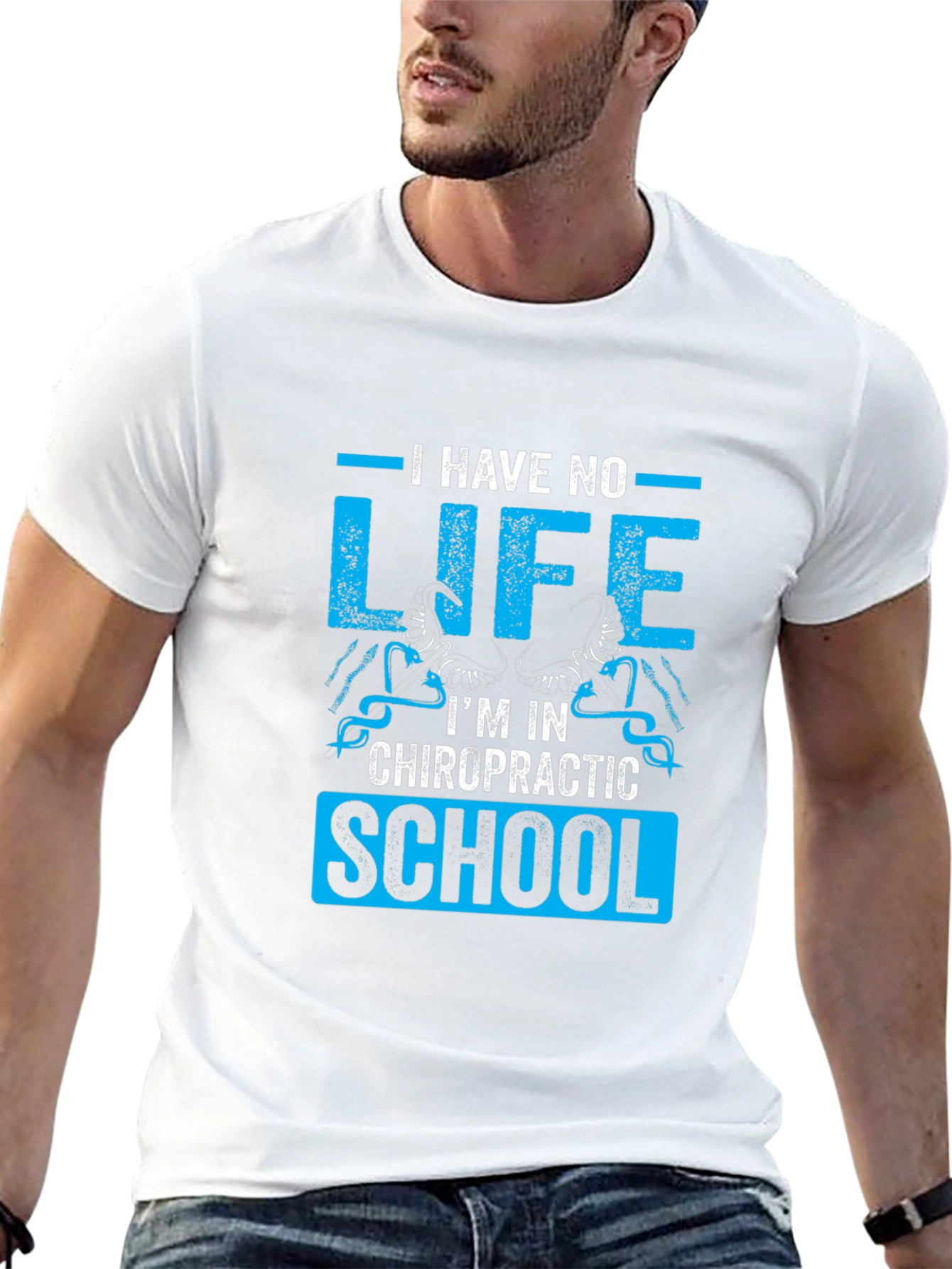 Chiropractic School T-Shirt - No Life Design
