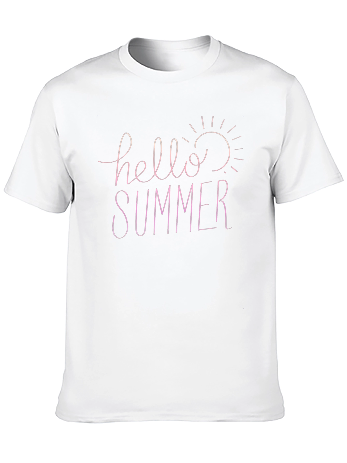 Hello Summer Black Cotton T-Shirt