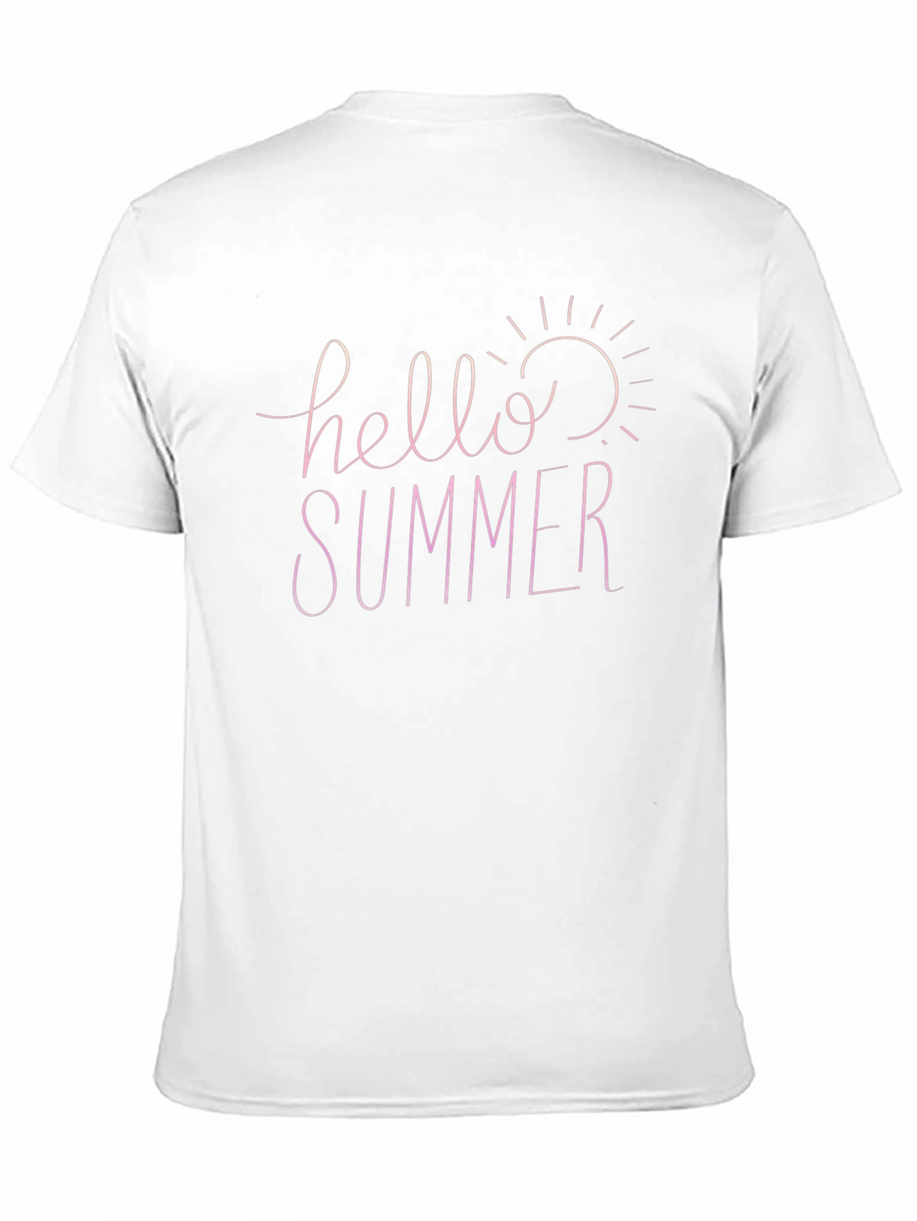 Hello Summer Black Cotton T-Shirt