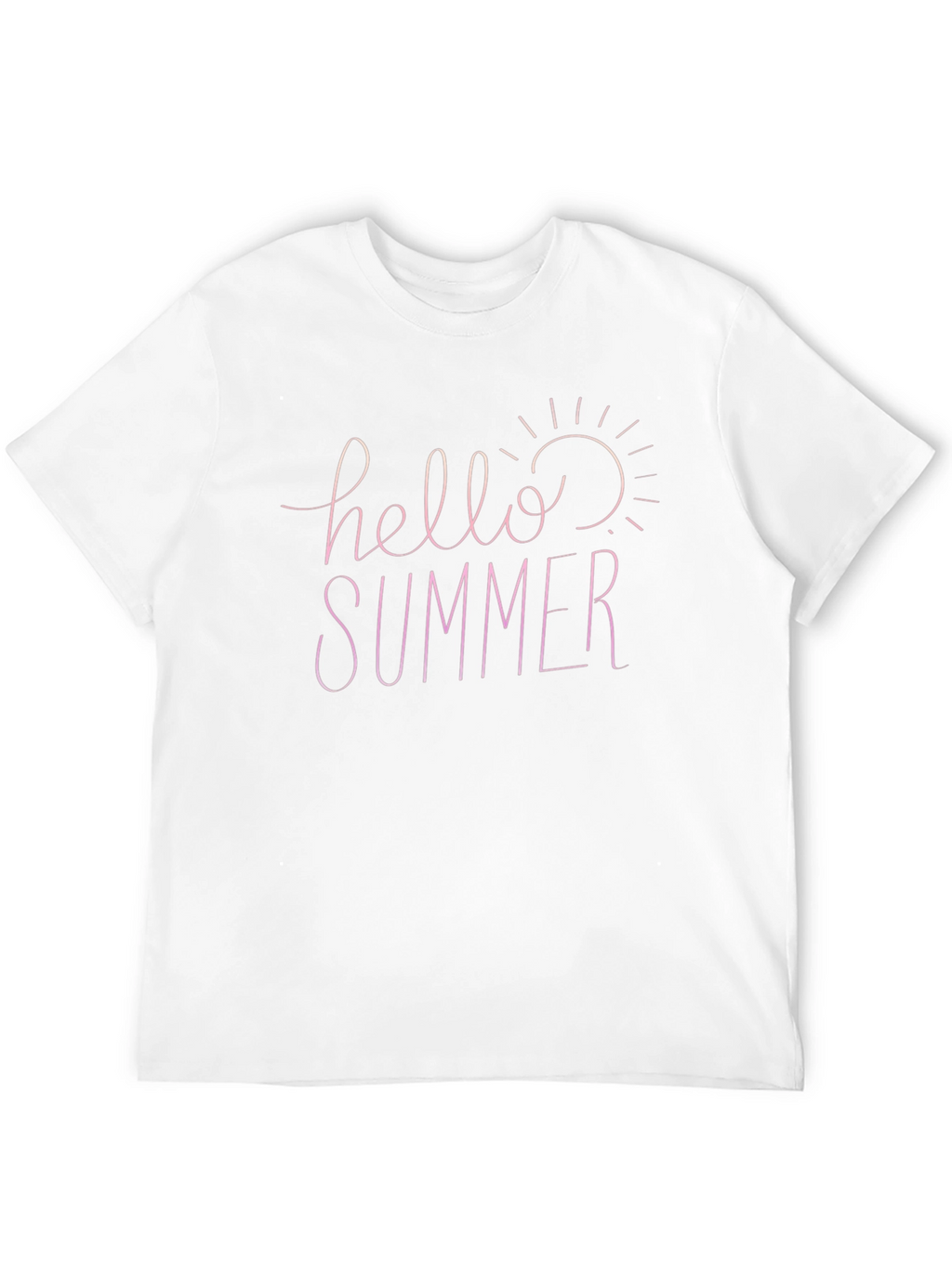 Hello Summer Black Cotton T-Shirt