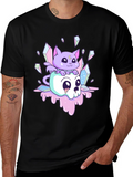 Cute Kawaii Cat Skull T-Shirt