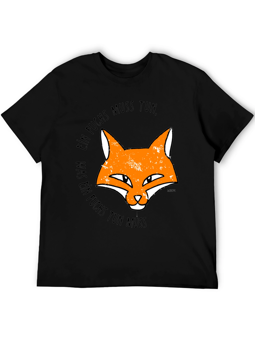 Ein Fuchs Muss Tun Mens Black Graphic Tee