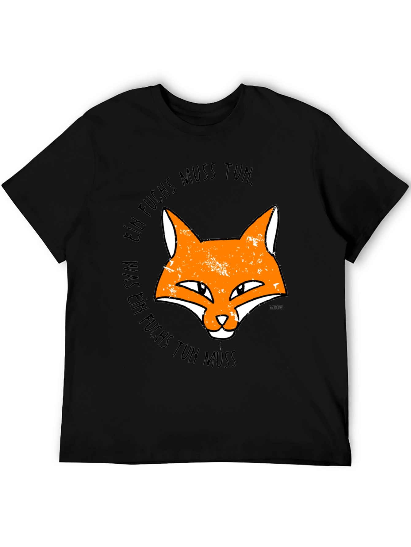 Ein Fuchs Muss Tun Mens Black Graphic Tee