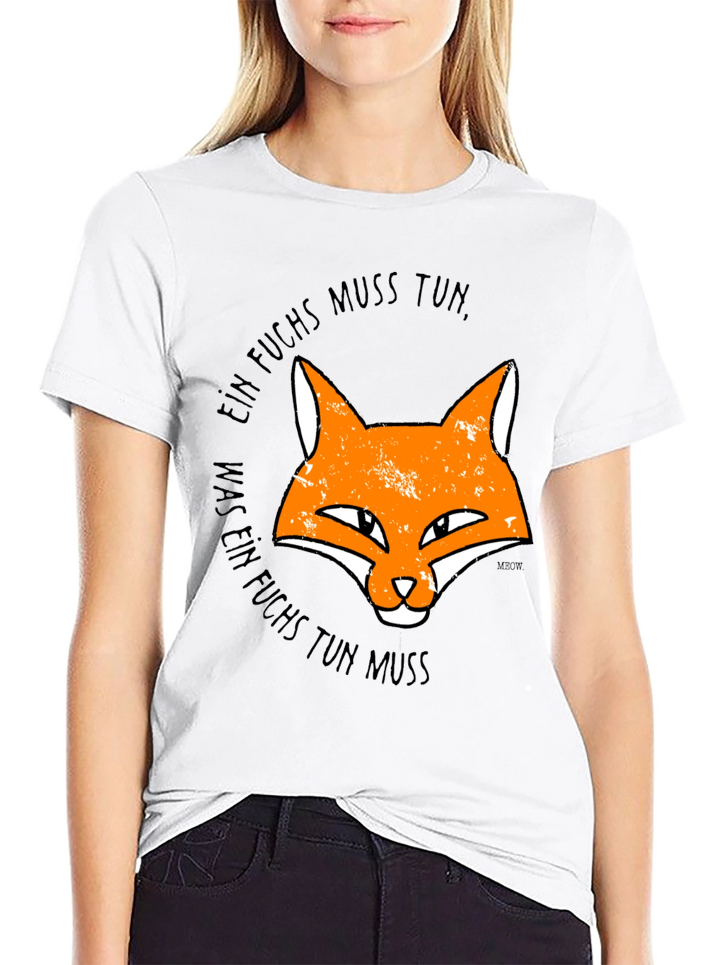 Ein Fuchs Muss Tun Mens Black Graphic Tee