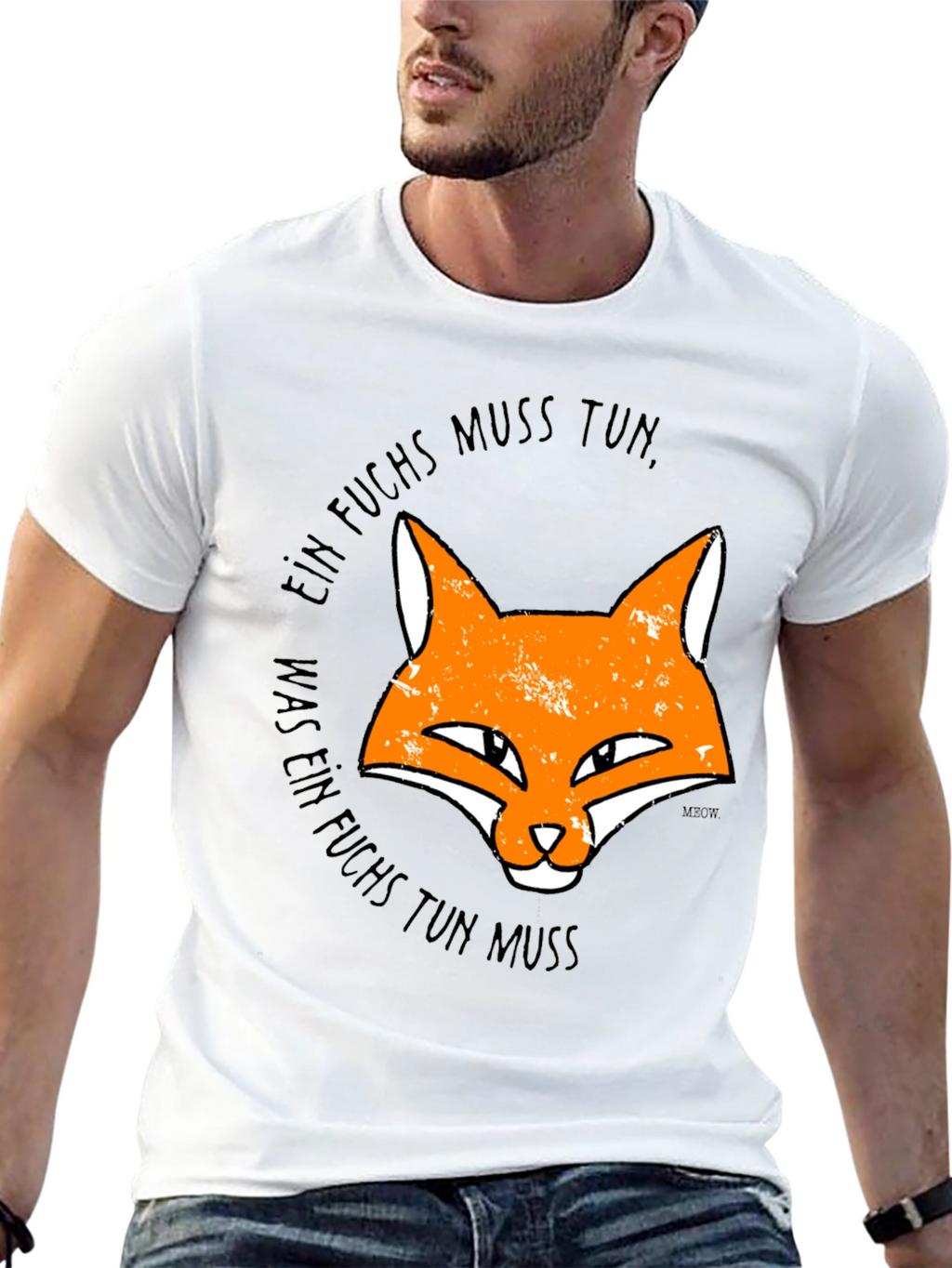 Ein Fuchs Muss Tun Mens Black Graphic Tee
