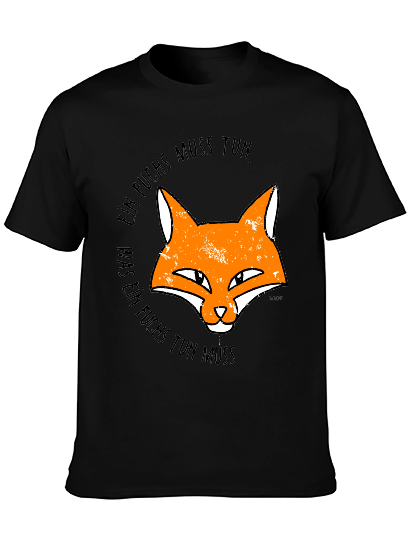 Ein Fuchs Muss Tun Mens Black Graphic Tee