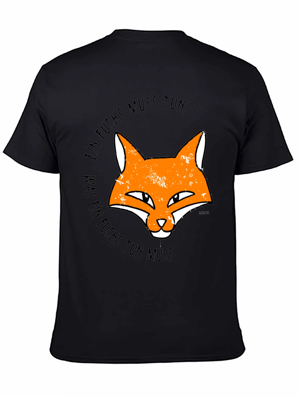 Ein Fuchs Muss Tun Mens Black Graphic Tee