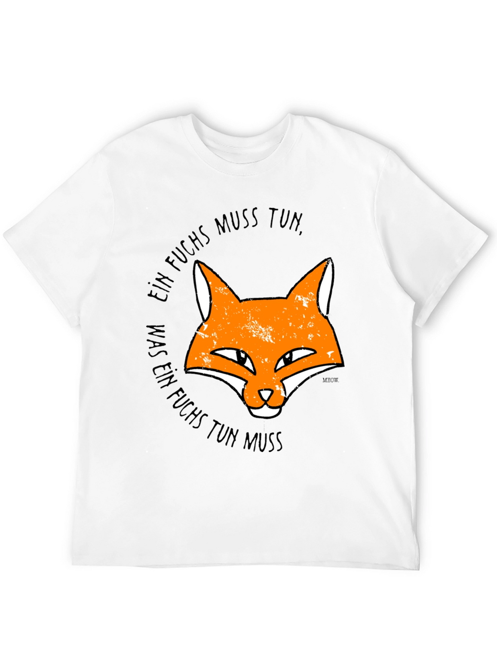 Ein Fuchs Muss Tun Mens Black Graphic Tee
