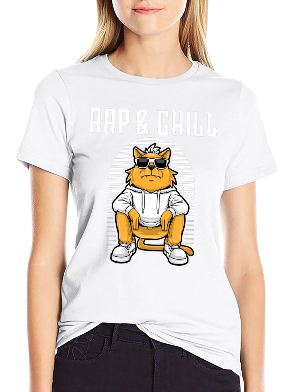 Rap & Chill Cat T-Shirt - Cool Graphic Tee