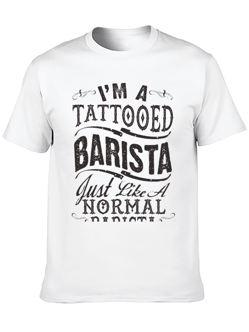Tattooed Barista Graphic Tee - Novelty Shirt