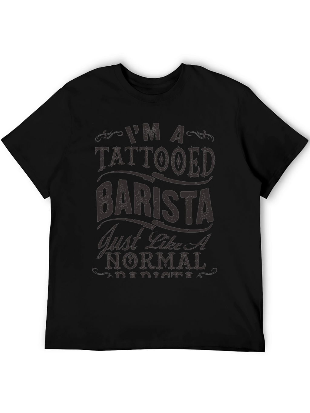 Tattooed Barista Graphic Tee - Novelty Shirt
