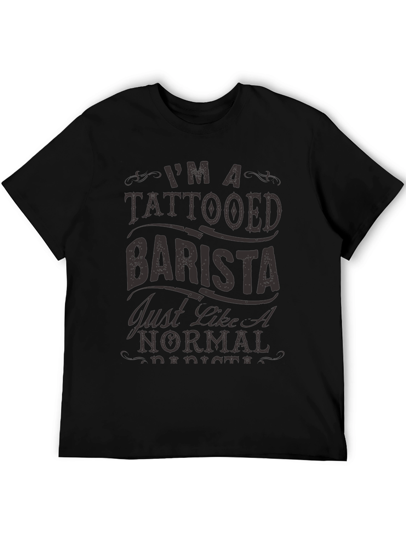 Tattooed Barista Graphic Tee - Novelty Shirt