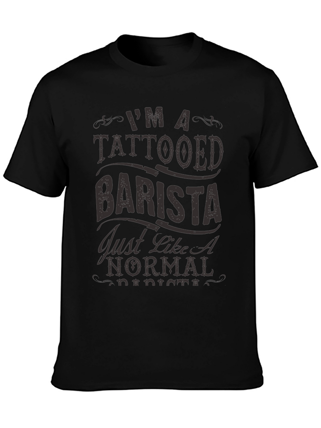 Tattooed Barista Graphic Tee - Novelty Shirt