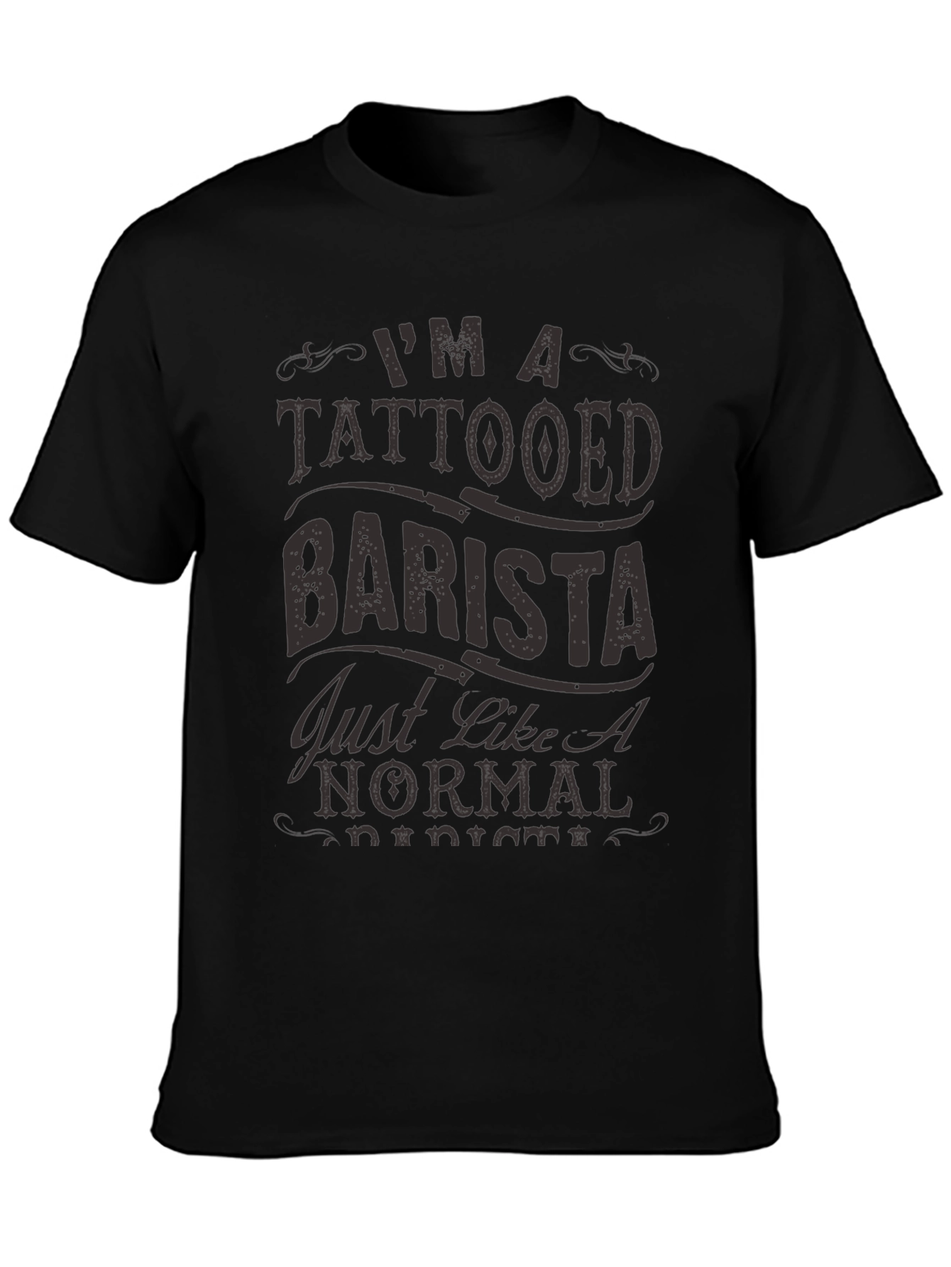Tattooed Barista Graphic Tee - Novelty Shirt