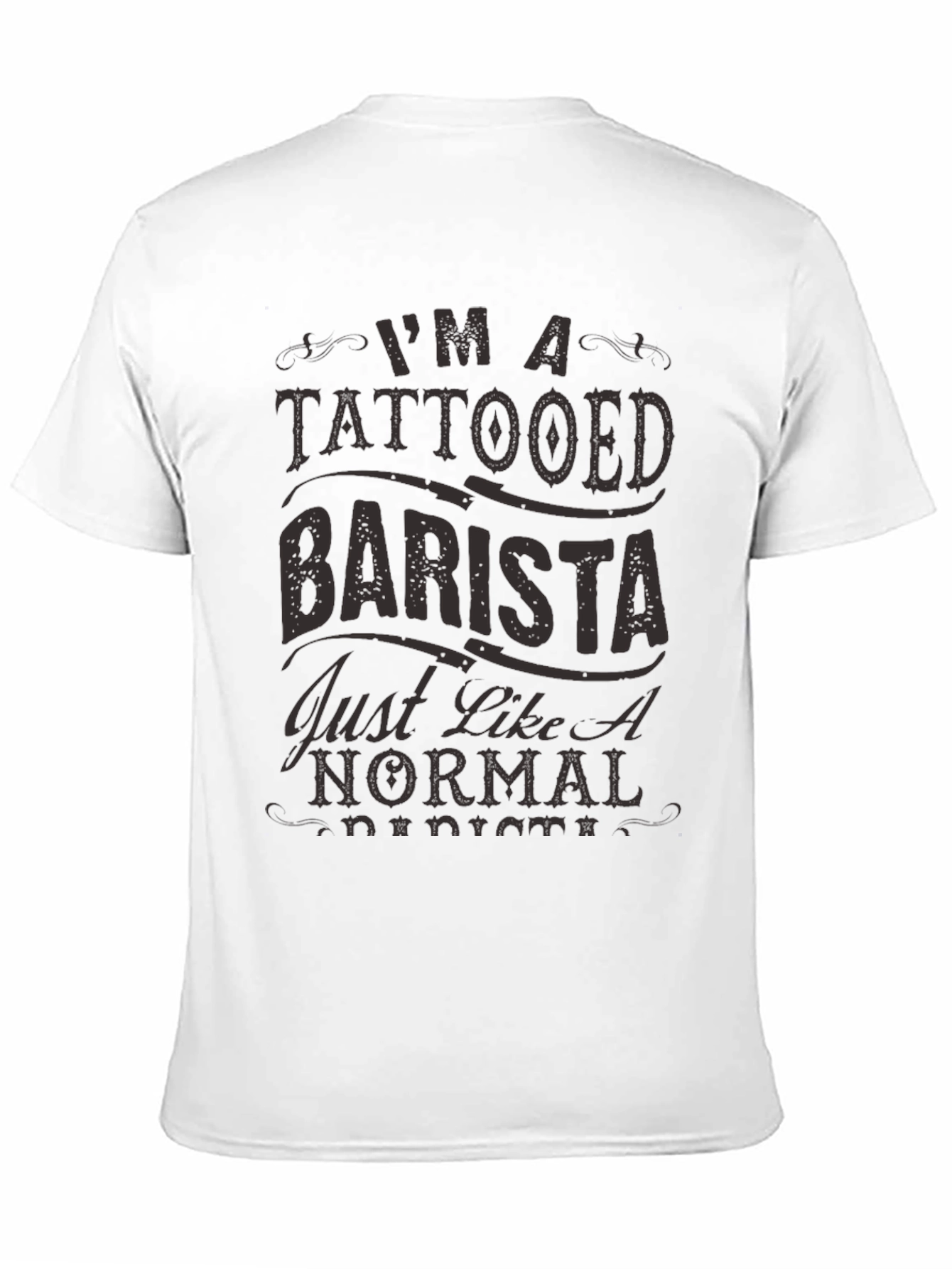 Tattooed Barista Graphic Tee - Novelty Shirt