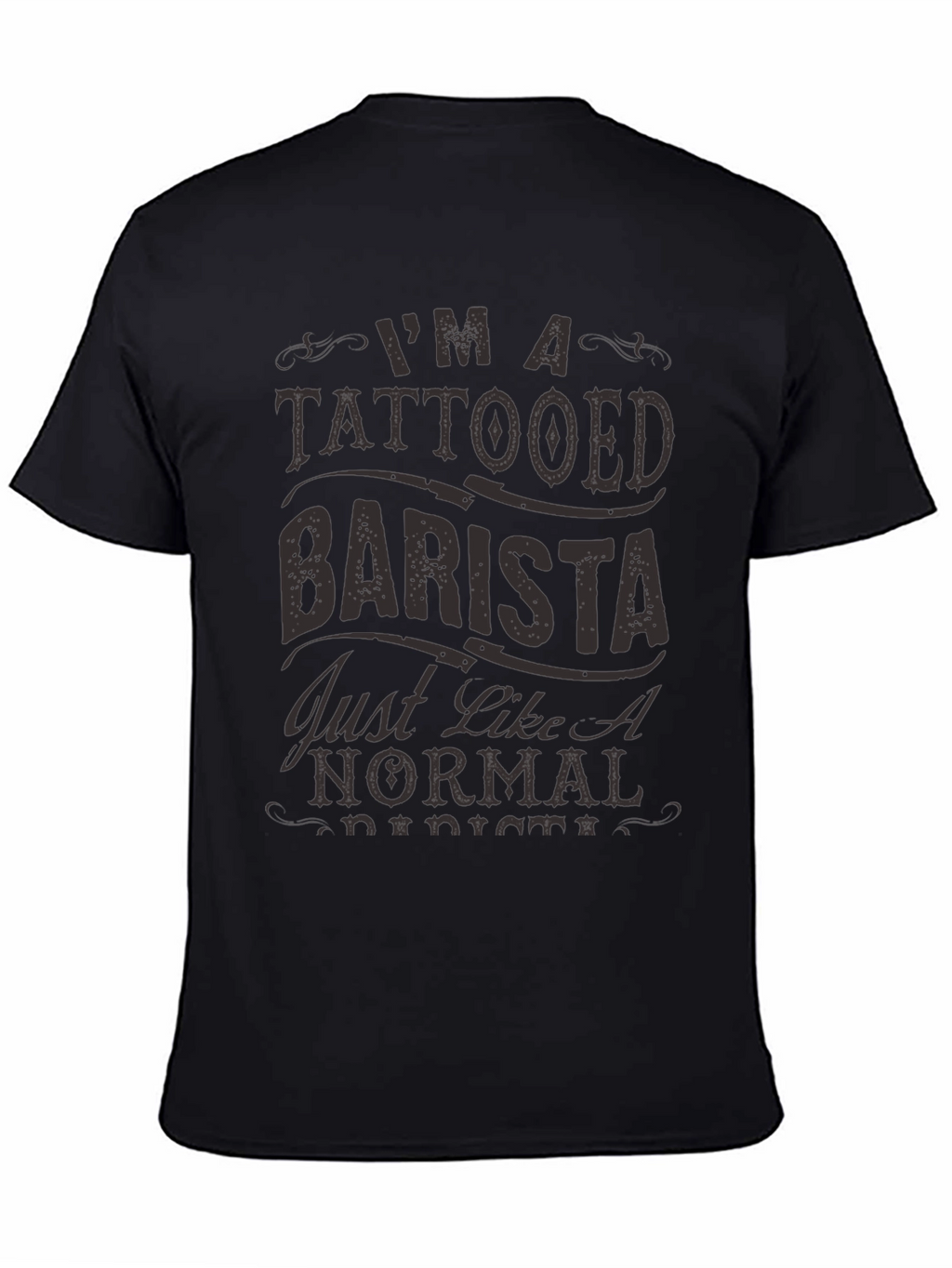 Tattooed Barista Graphic Tee - Novelty Shirt