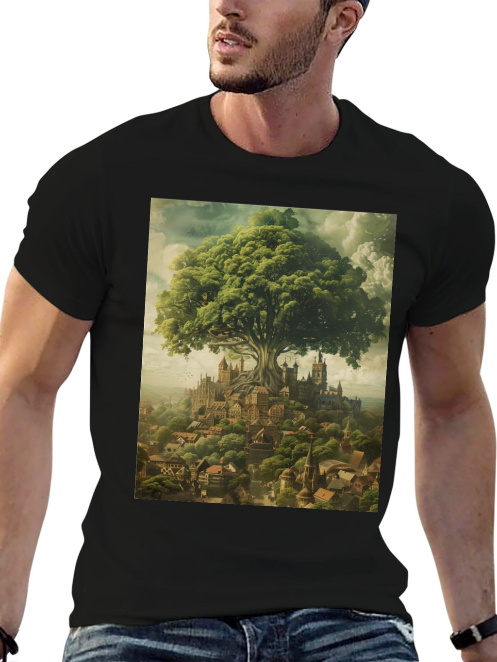 Enchanted Tree City Graphic Tee
