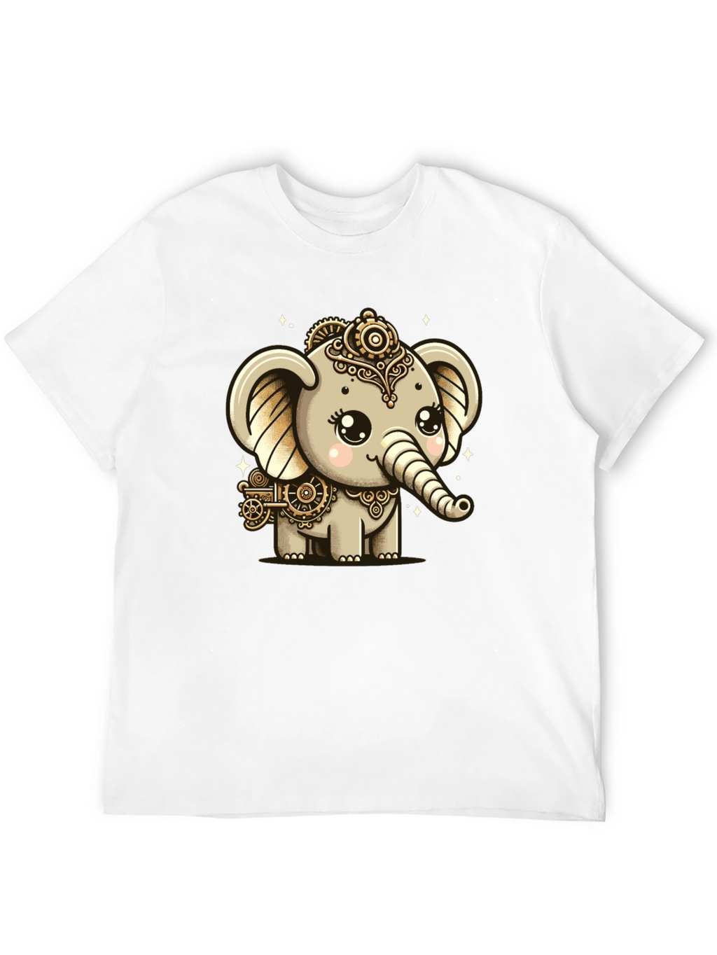 Steampunk Elephant Black T-Shirt