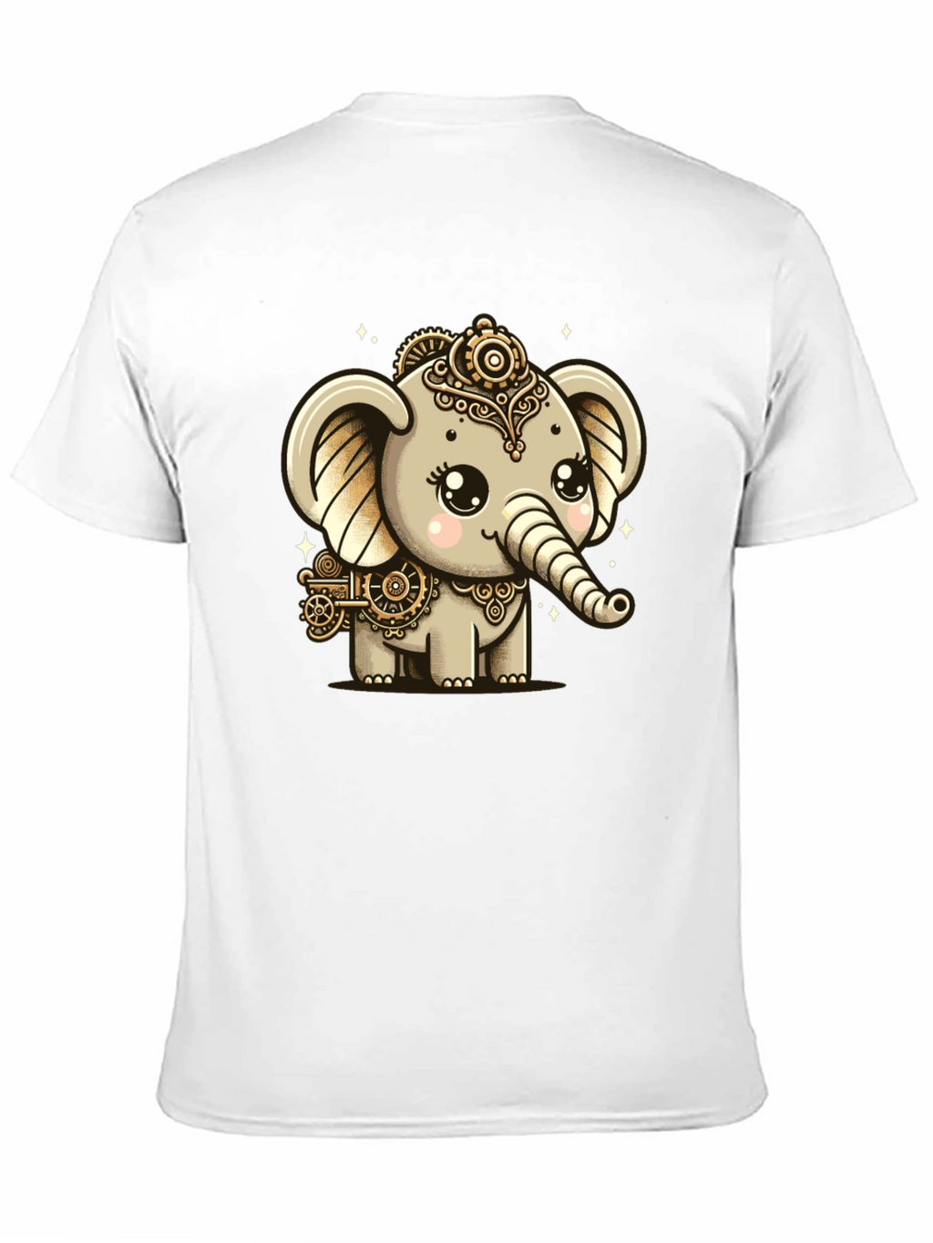 Steampunk Elephant Black T-Shirt