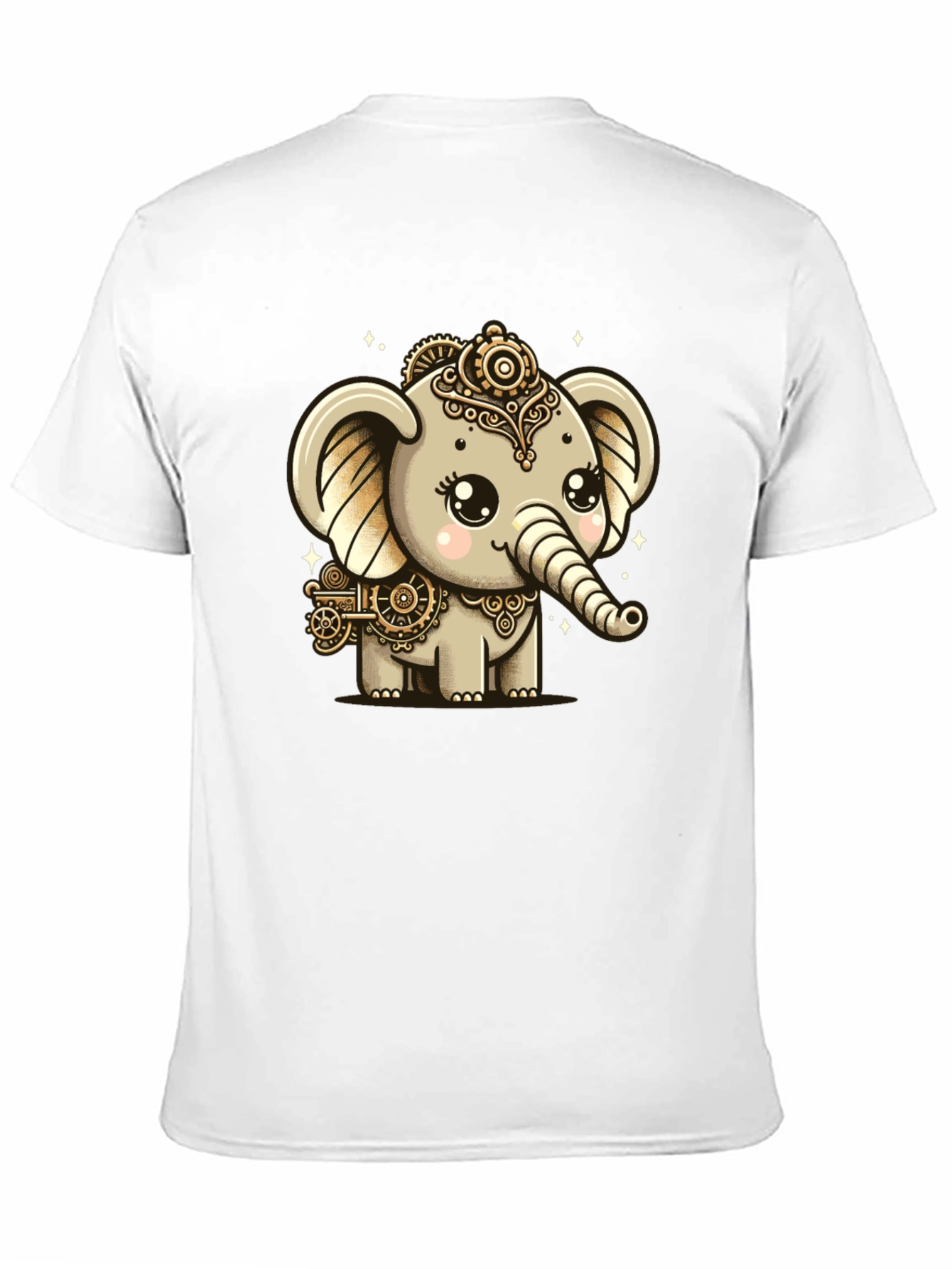 Steampunk Elephant Black T-Shirt