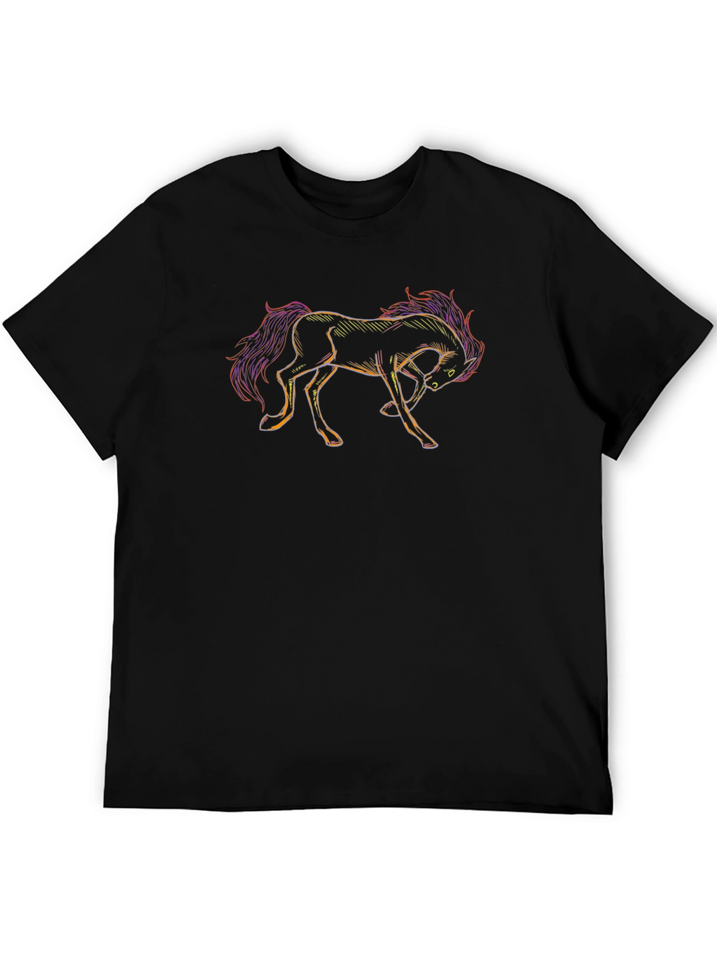 Horse Graphic T-Shirt - Black