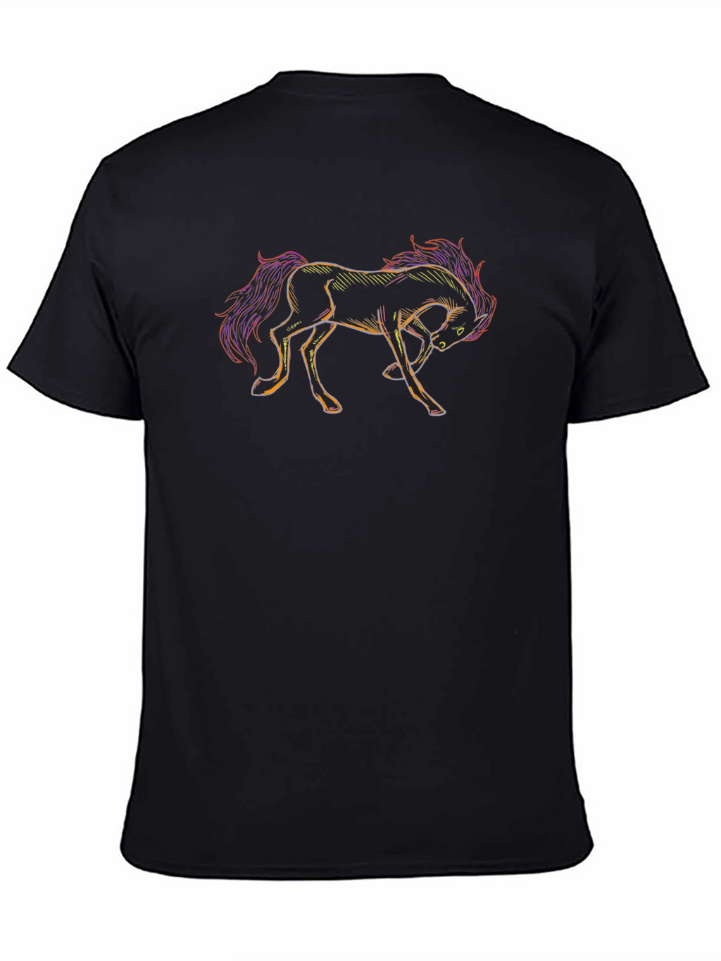 Horse Graphic T-Shirt - Black