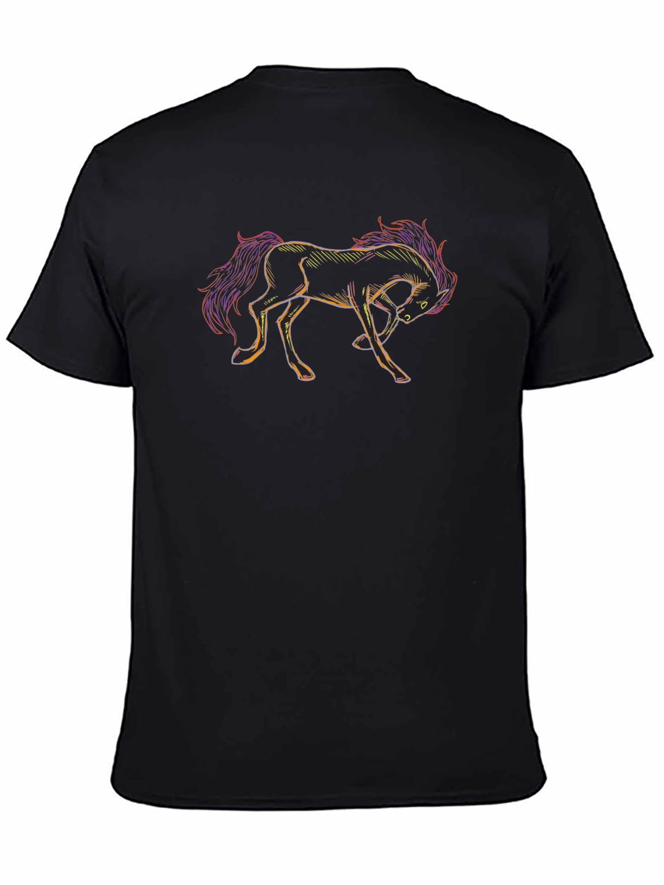 Horse Graphic T-Shirt - Black