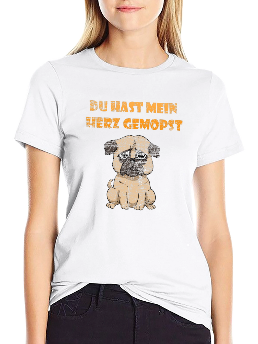 Du Hast Mein Herz Gemopst Pug Graphic Tee