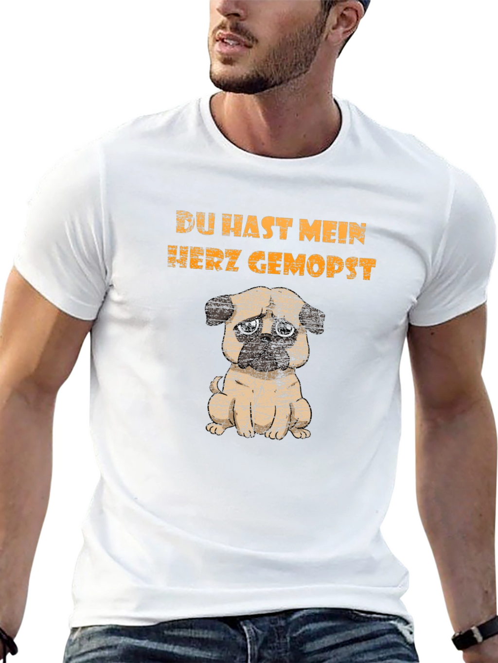 Du Hast Mein Herz Gemopst Pug Graphic Tee