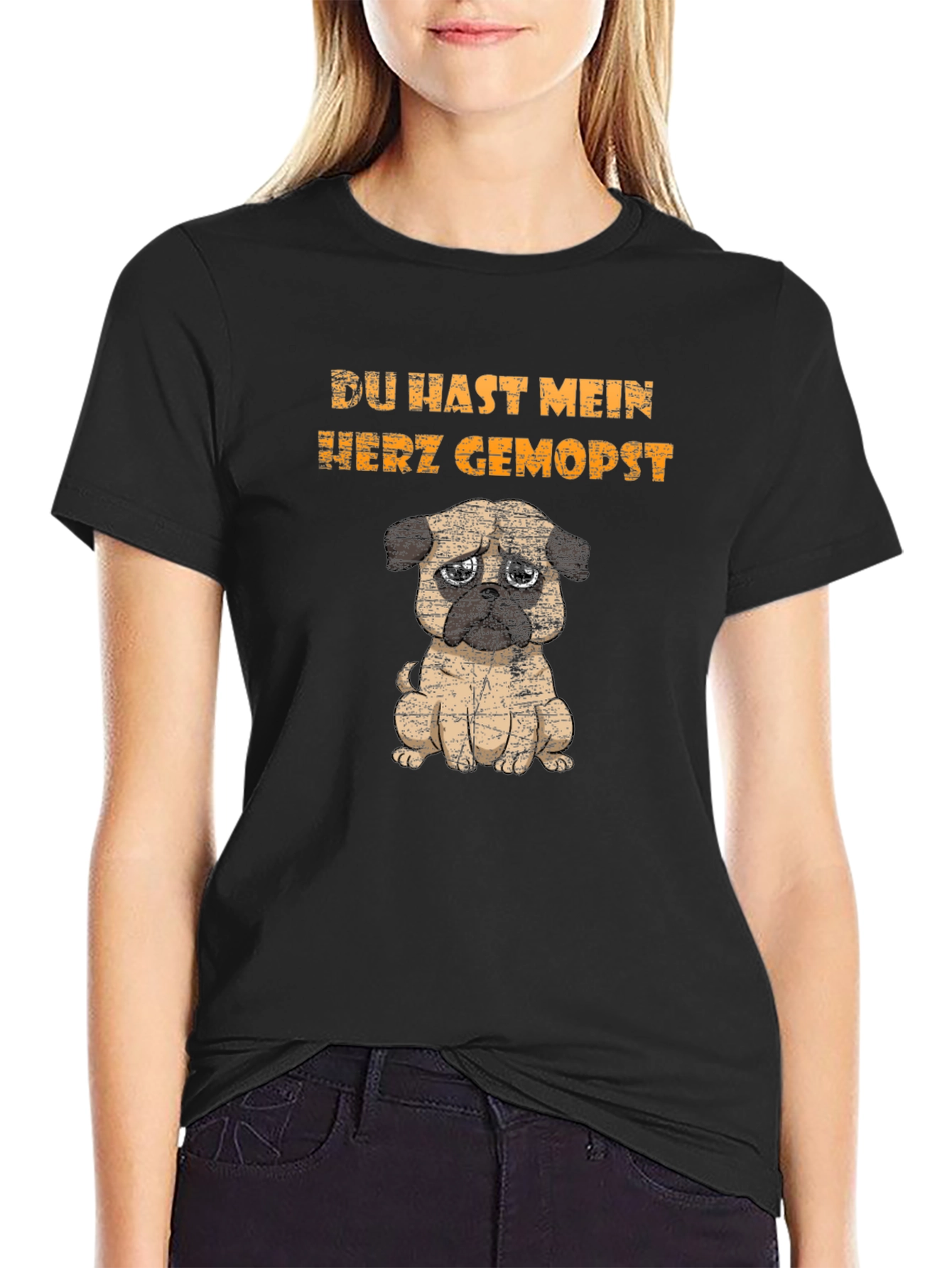 Du Hast Mein Herz Gemopst Pug Graphic Tee