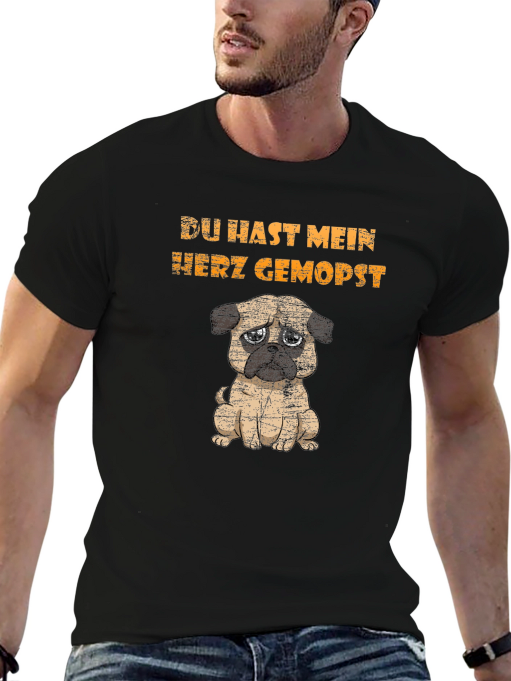 Du Hast Mein Herz Gemopst Pug Graphic Tee