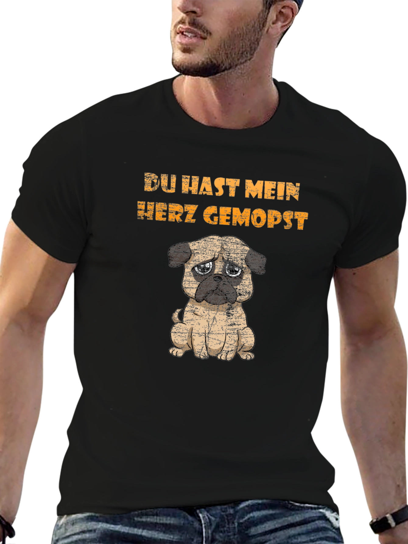 Du Hast Mein Herz Gemopst Pug Graphic Tee
