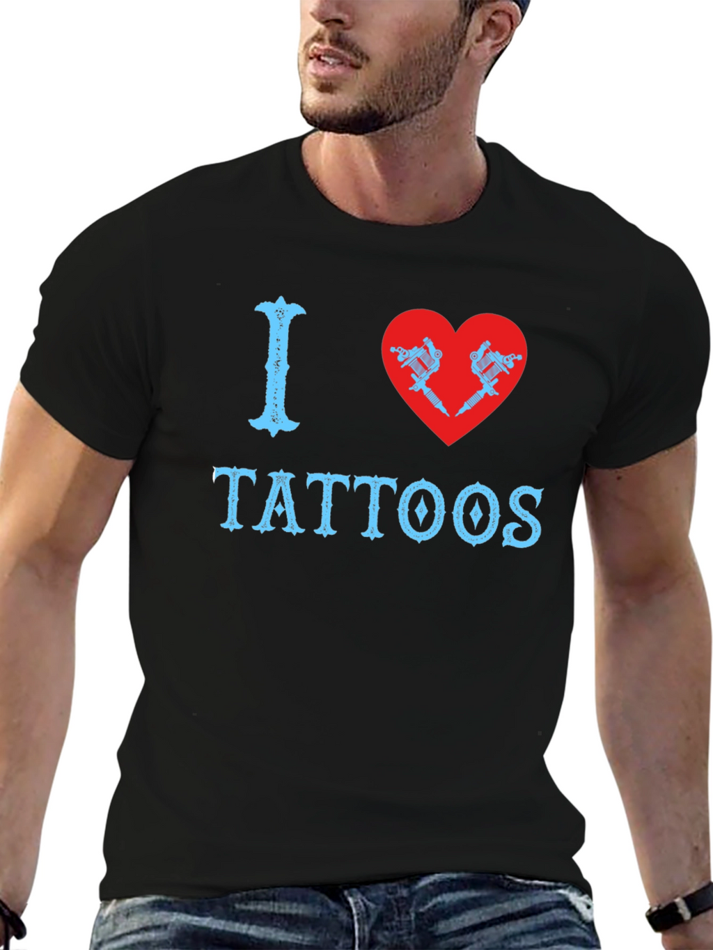 I Love Tattoos T-Shirt - Black
