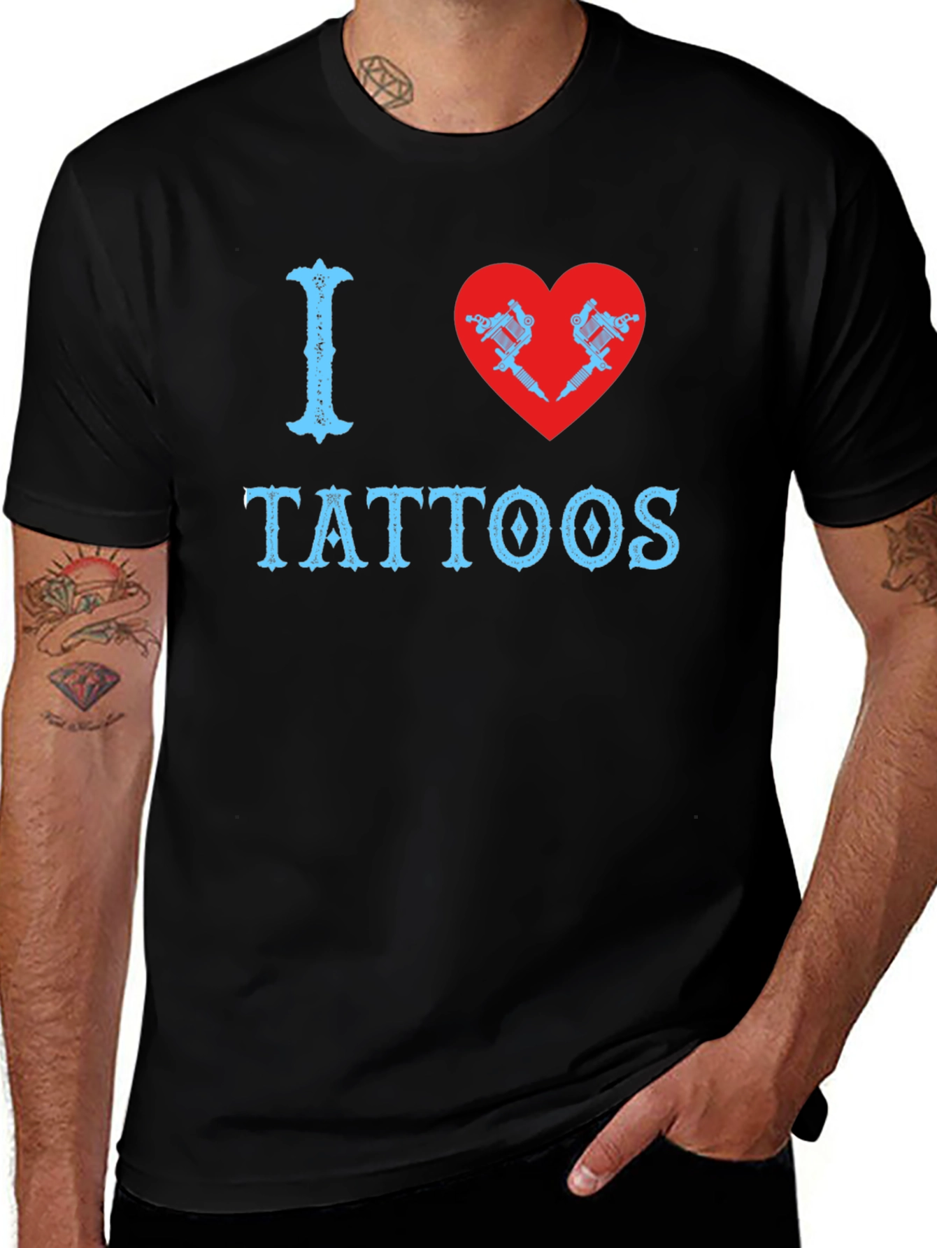 I Love Tattoos T-Shirt - Black