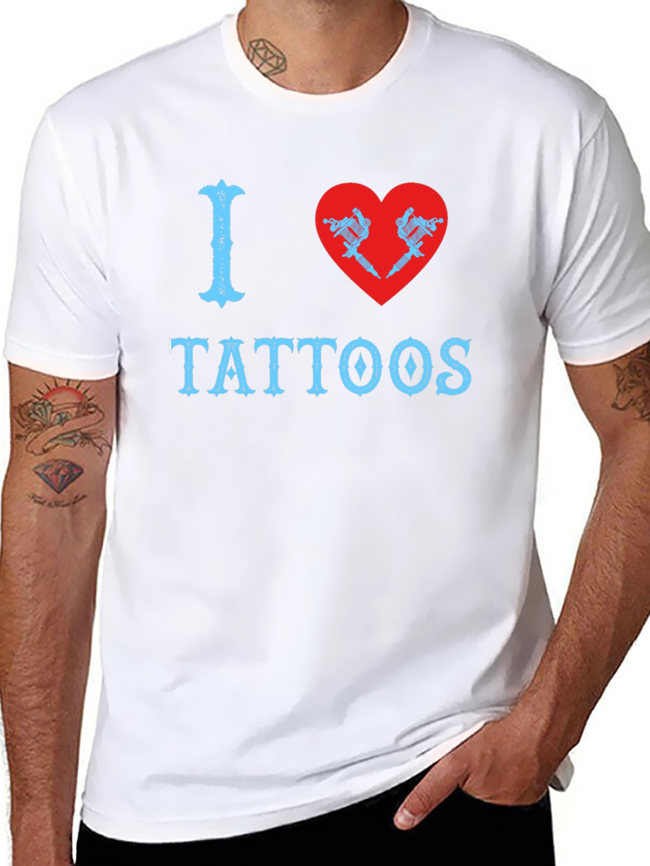 I Love Tattoos T-Shirt - Black