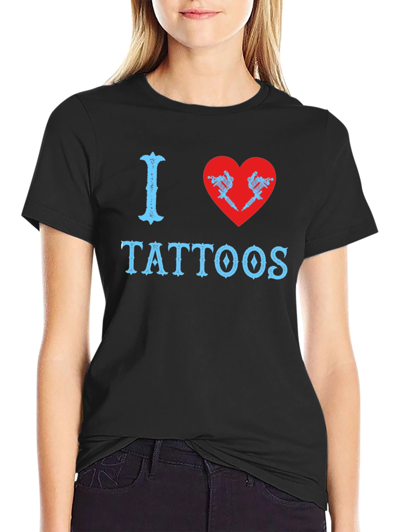 I Love Tattoos T-Shirt - Black