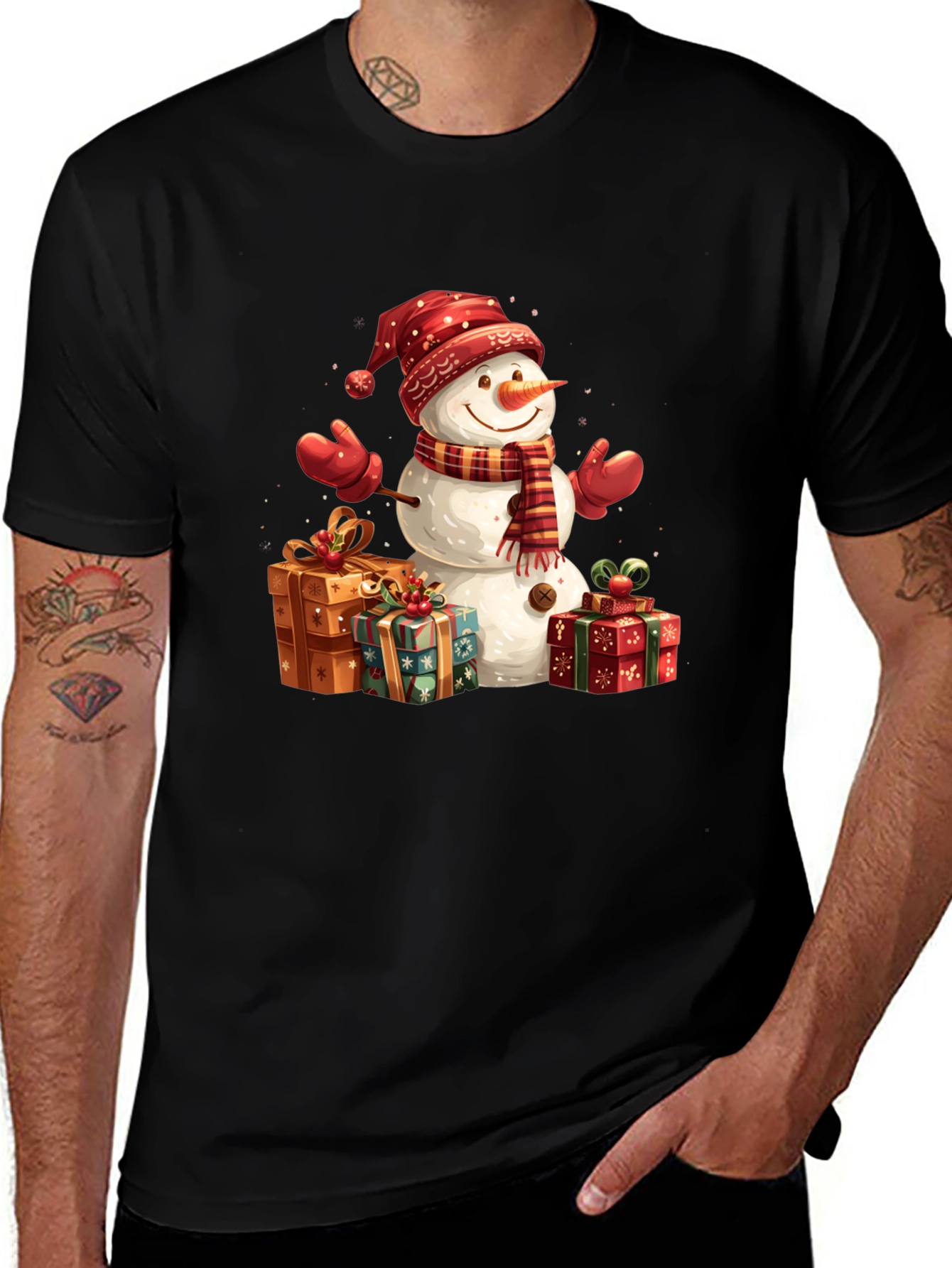 Festive Snowman Graphic Tee