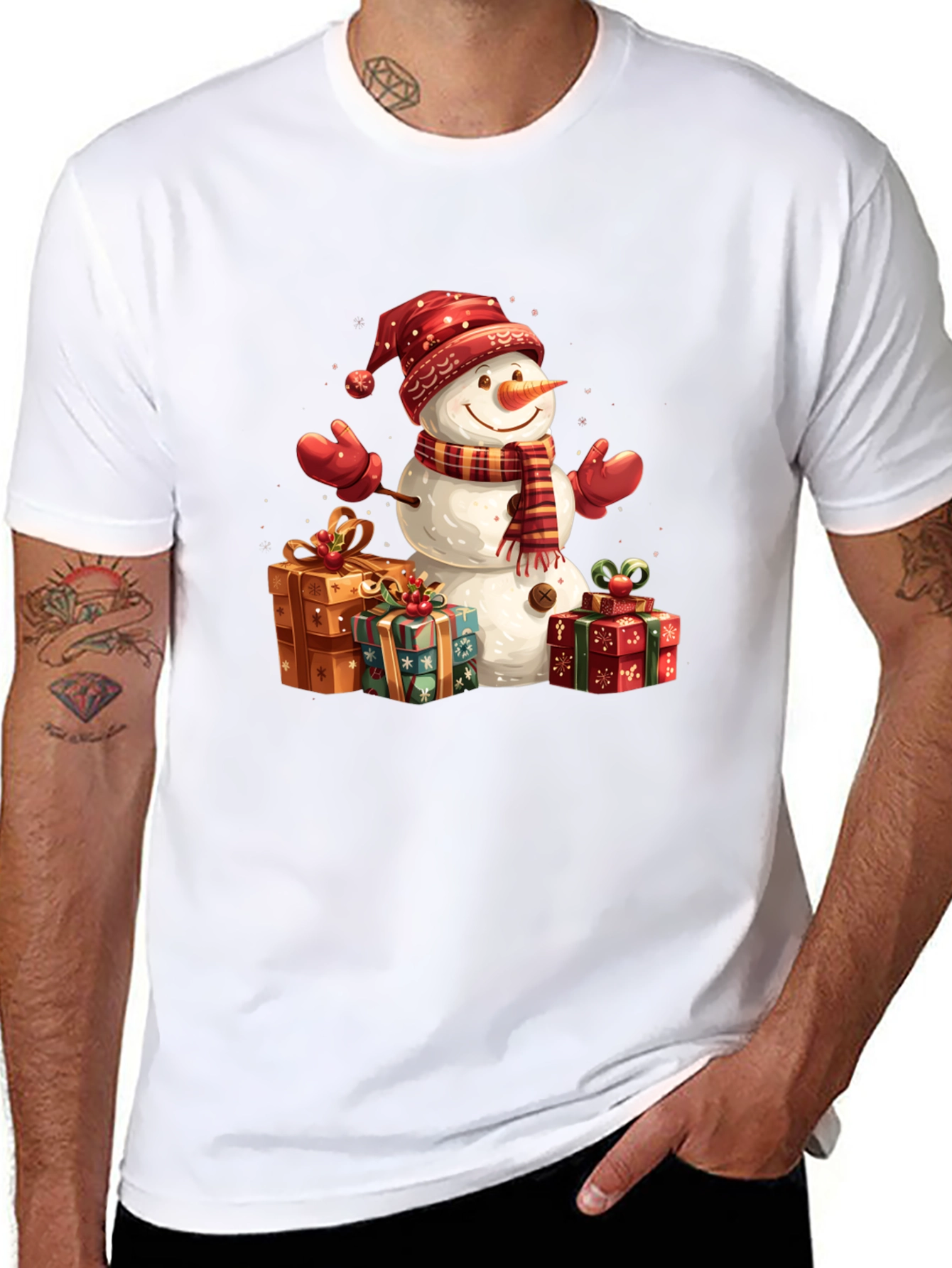 Festive Snowman Graphic Tee