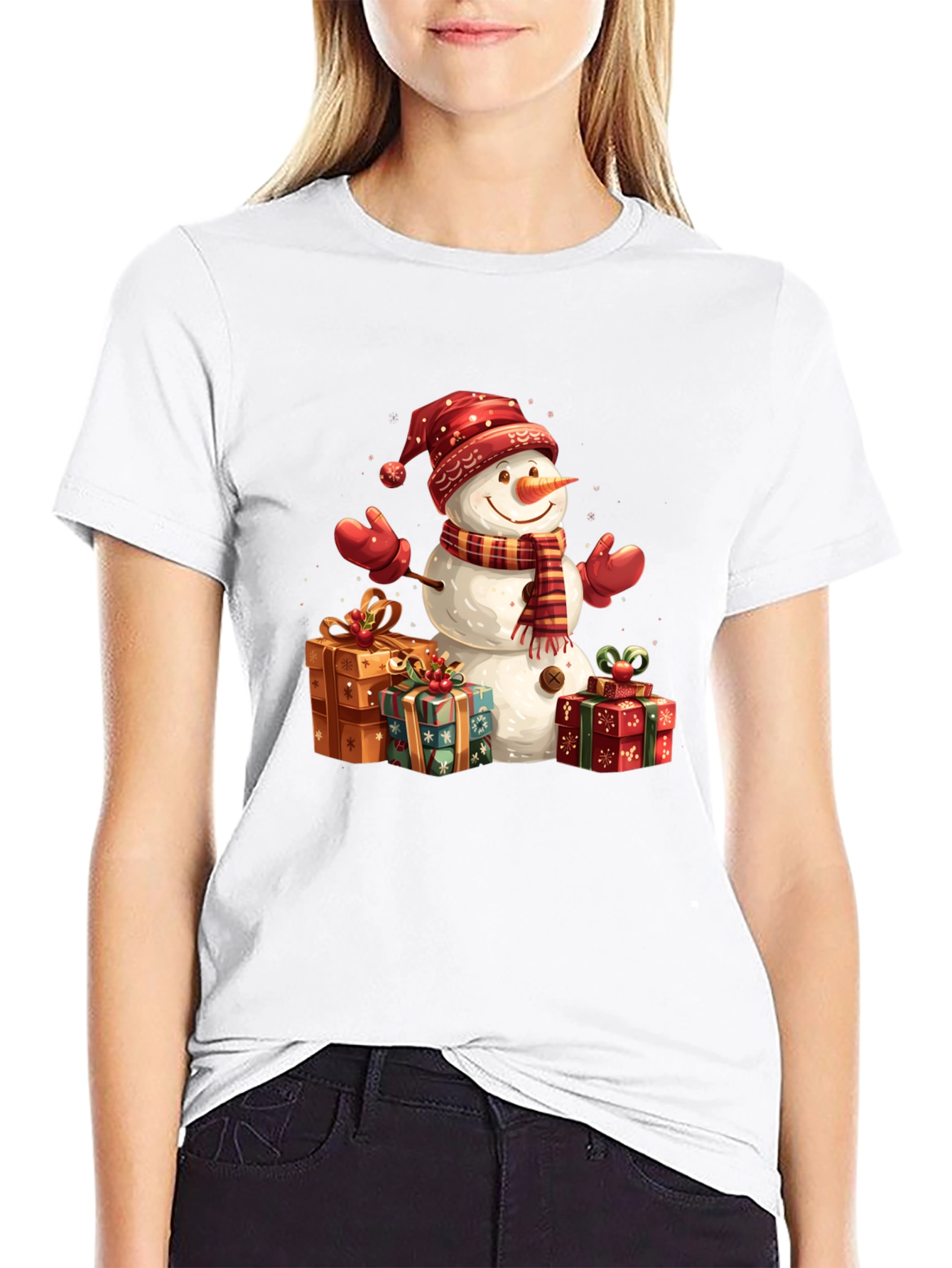 Festive Snowman Graphic Tee