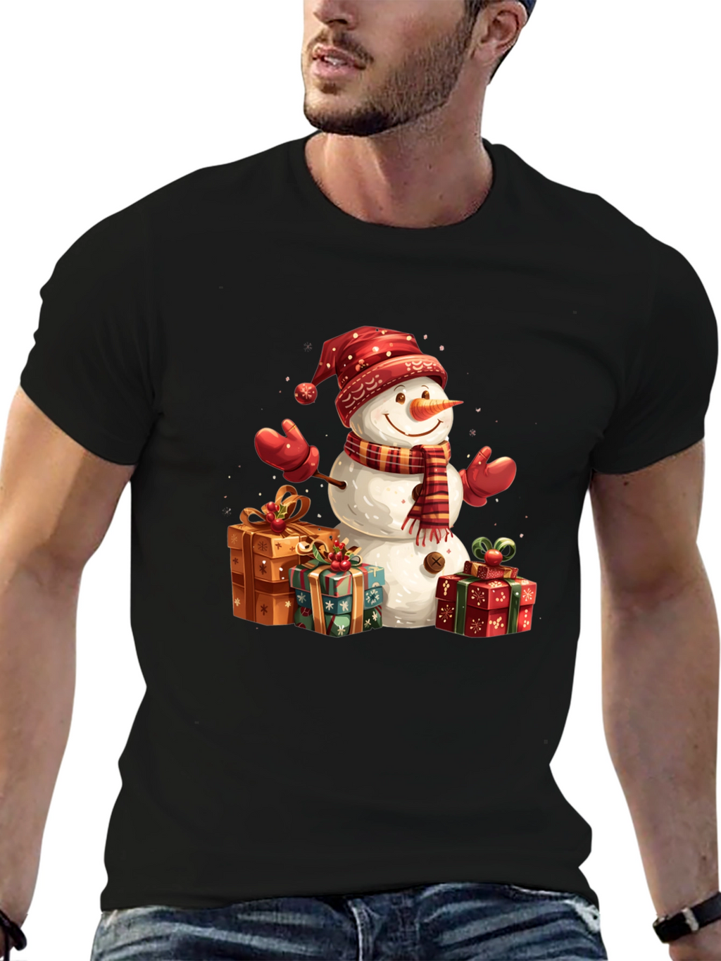 Festive Snowman Graphic Tee