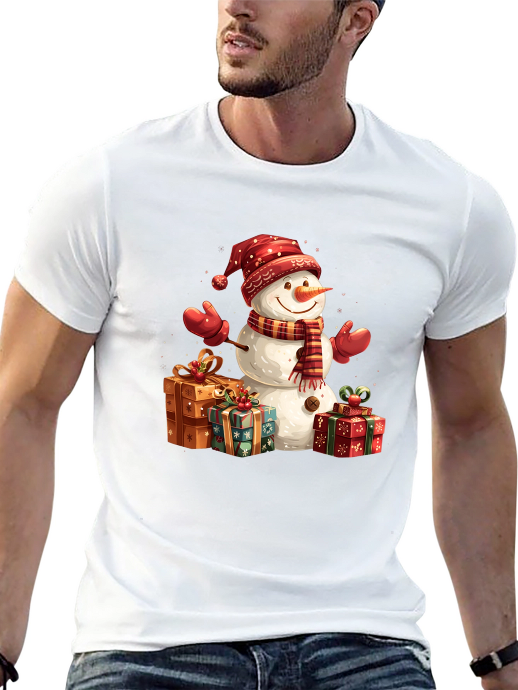 Festive Snowman Graphic Tee